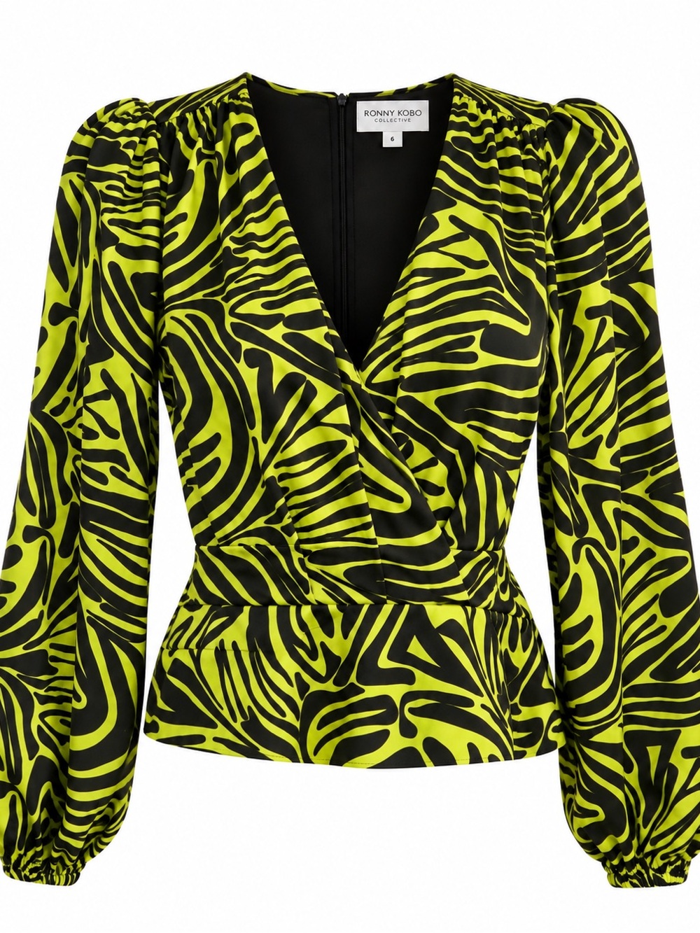 Ronny Kobo Collective Eugenia Blouse Zebra Print